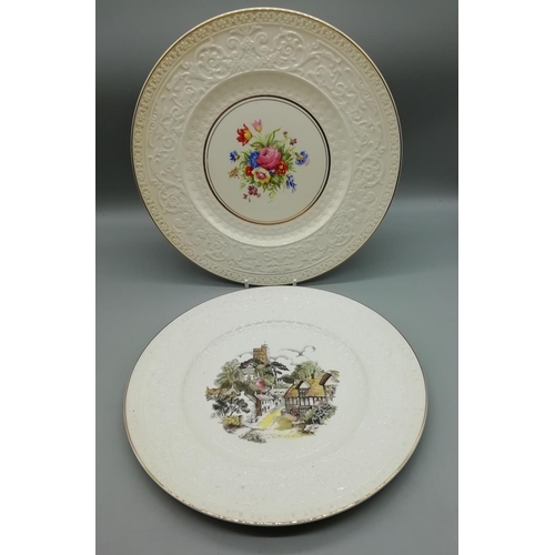 118 - Wedgwood & Co Embossed Relief 28.5cm Cabinet Plates (2)