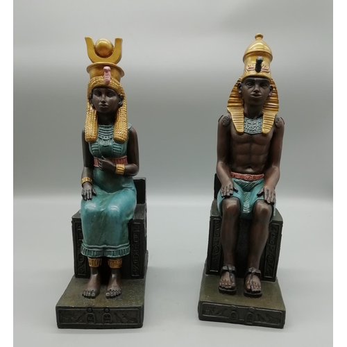 140 - Pair of Bookends modelled as Egyptian Figures. 23cms High