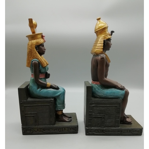 140 - Pair of Bookends modelled as Egyptian Figures. 23cms High