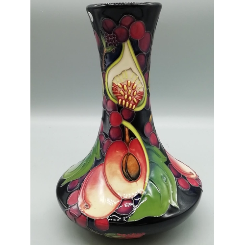 18 - Moorcroft 19cm Vase in the 'Queens Choice' Pattern by Emma Bossons. (Red Spot)
