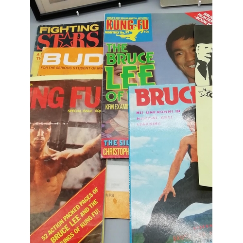 203 - Collection of Kung-Fu Magazines to include Bruce Lee Picture and Ephemera