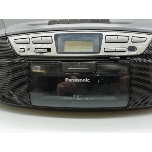 207 - Panasonic RX-DS17 Radio/CD/Tape.  W/O