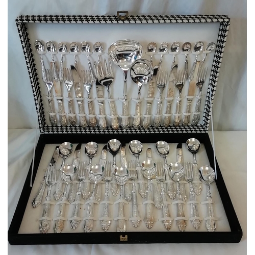 222 - Boxed Canteen 800 Plated 51 Piece Cutlery Set