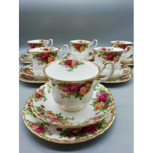 51 - Royal Albert Trios in the 'Old Country Roses' Pattern (6) 2nds Quality.