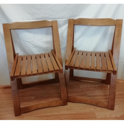 577 - Folding Wooden Chairs (2)