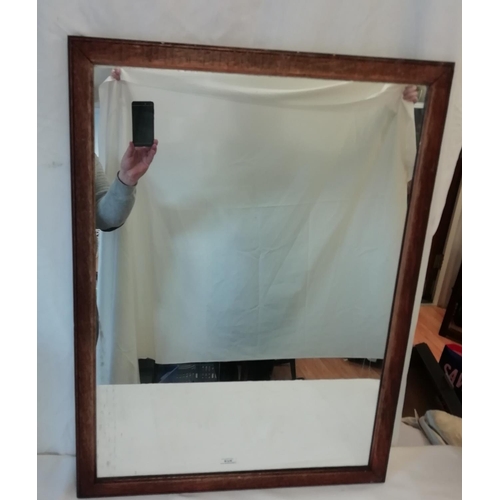 578 - Oak Framed Mirror. 84cm x 63cm This Lot is Collection Only