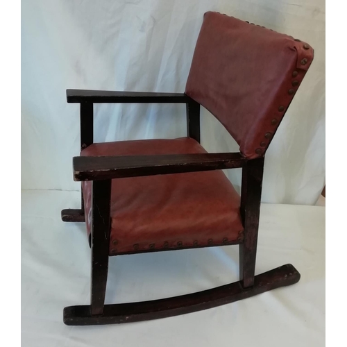 579 - Child's Oak Rocking Chair. This Lot is Collection Only.