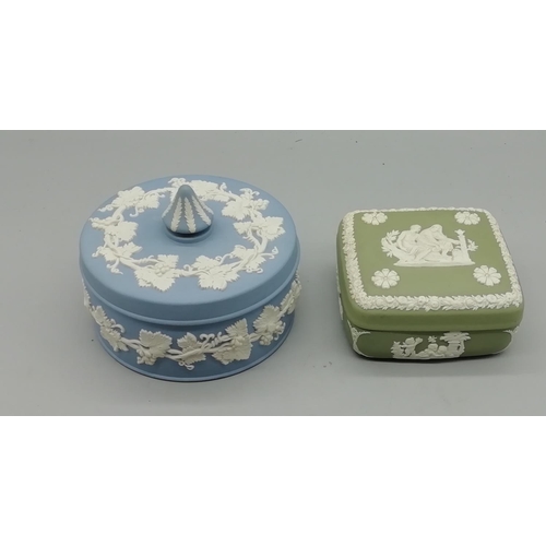 587 - Wedgwood Jasper Trinket Boxes (2)