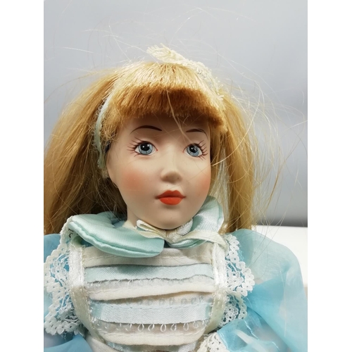 594 - Danbury Mint 'Alice in Wonderland' 29cm Doll - with Certificate.