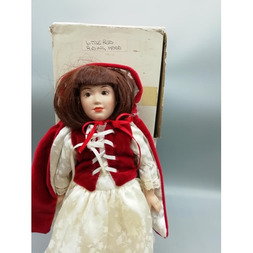 597 - Danbury Mint 'Little Red Riding Hood' 29cm Doll - with Certificate.