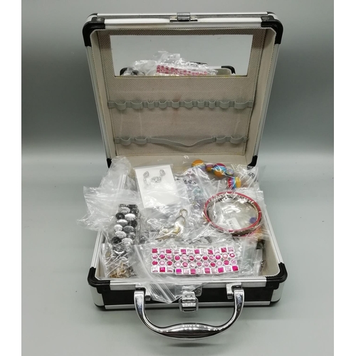 616 - Vanity Case and Costume Jewellery