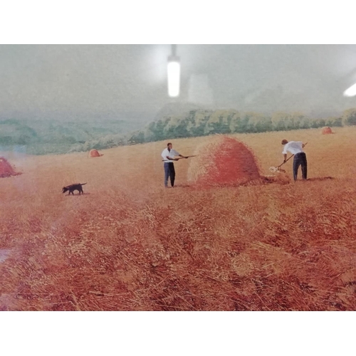 620 - Framed and Glazed Limited Edition Print No 136/600 'Haymaking' signed L Coulson. 63cm x 49cm. This L... 