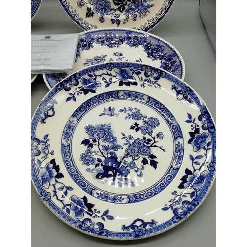 661 - Mason's Blue and White Collection Plates with Certificate (6)