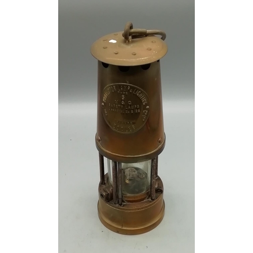 71 - Brass Eccles Miners Lamp 26cm Type 6.