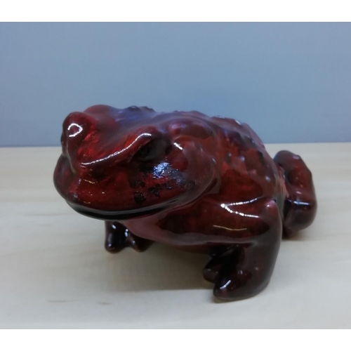 80A - Anita Harris Flambe Toad. 17cm long, 11cm high