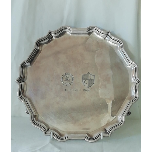 64 - Solid Silver Sheffield Tray - 574 grams