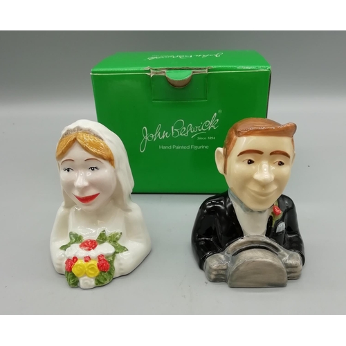 123 - John Beswick 'Mr & Mrs' Salt and Pepper Pots - Boxed
