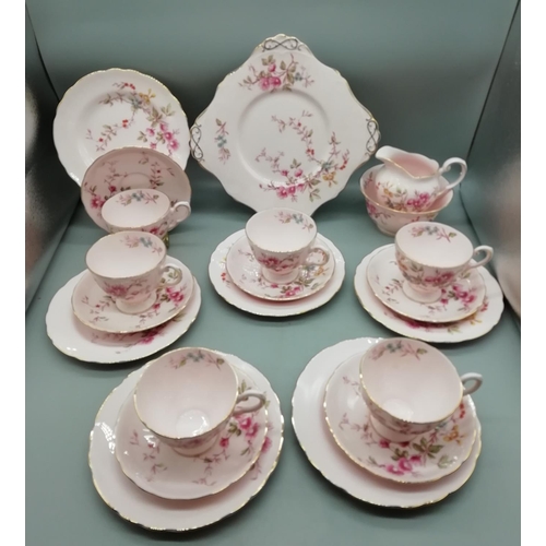 127 - Tuscan China 21 Piece Part Tea Set in the 'Summertime' Pattern