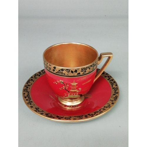 128 - Carlton Ware Coffee Cup and Saucer