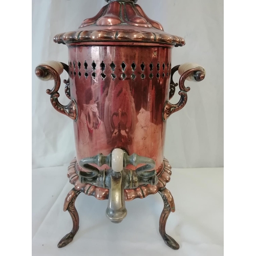 23 - Rare Copper and Brass Tea Urn