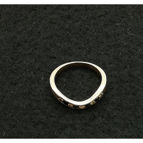 54 - Ladies 14ct Sapphire & Diamond Ring, 2.65 Grams, Size N