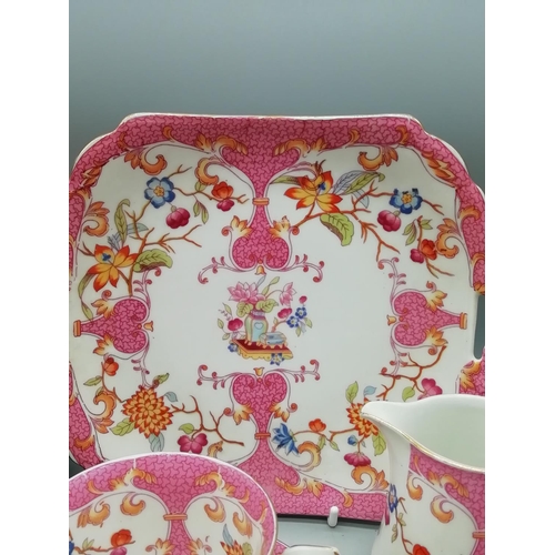 564 - Union China 25 Pieces including Cups, Sugar Bowls, Jugs, Cups, Saucers, Cake Plate, etc