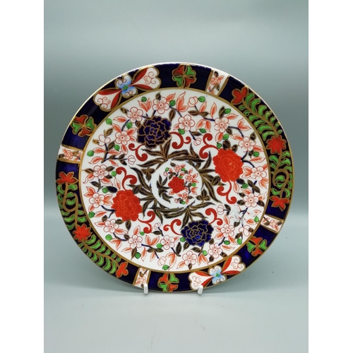 565 - Royal Crown Derby Plate and Scalloped Dish (2)