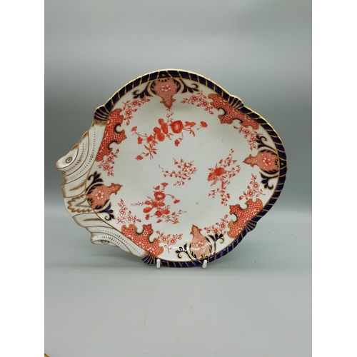 565 - Royal Crown Derby Plate and Scalloped Dish (2)