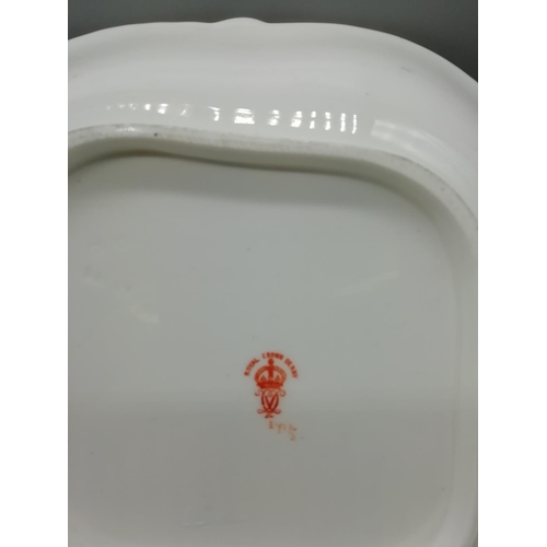 565 - Royal Crown Derby Plate and Scalloped Dish (2)