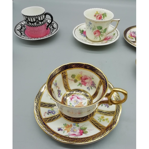 566 - Assorted Coffee  Cans and Saucers (6)
