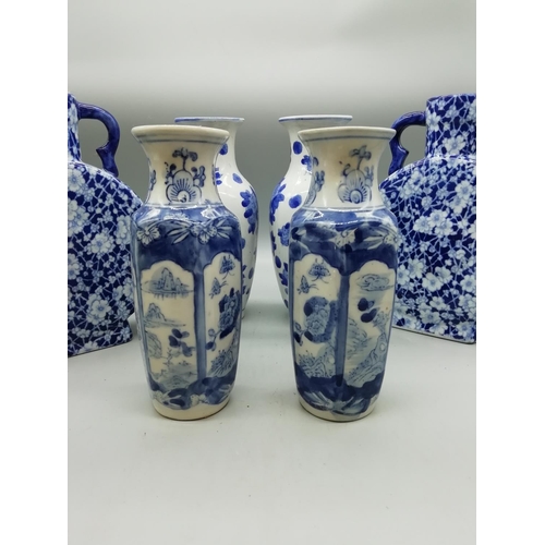582 - Blue and White Vases (6)