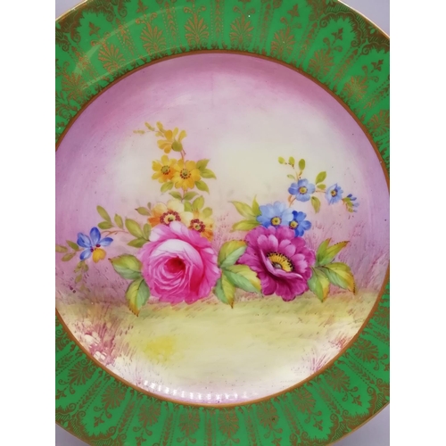 162 - Paragon Hand Painted Floral Cabinet Plate.