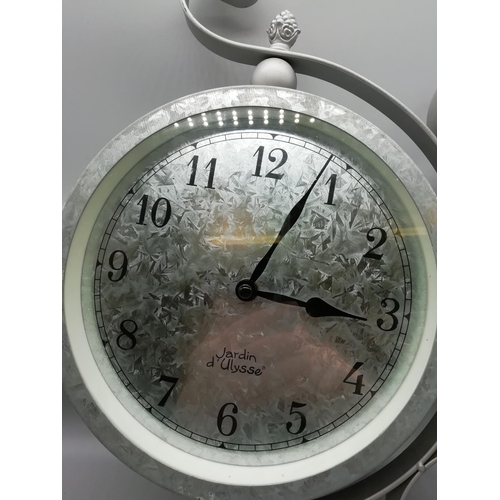 182 - Double Sided Garden Clock plus Floral Patterned Jug