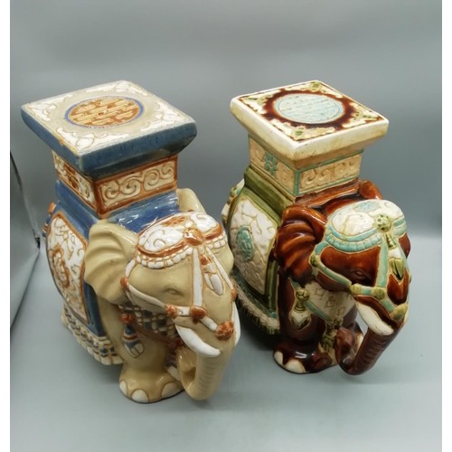 311 - Elephant Stands (2). 30cm High, 29cm Long.