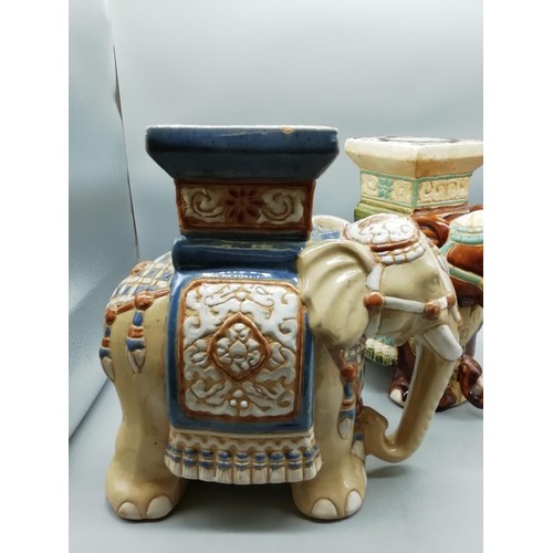 311 - Elephant Stands (2). 30cm High, 29cm Long.