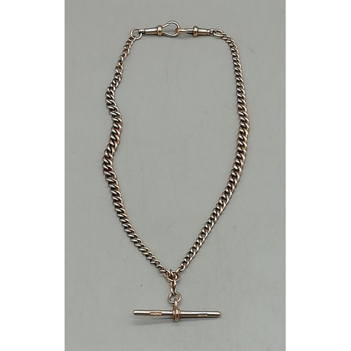 319 - 9ct 375 Double Albert T-Bar. 30gm