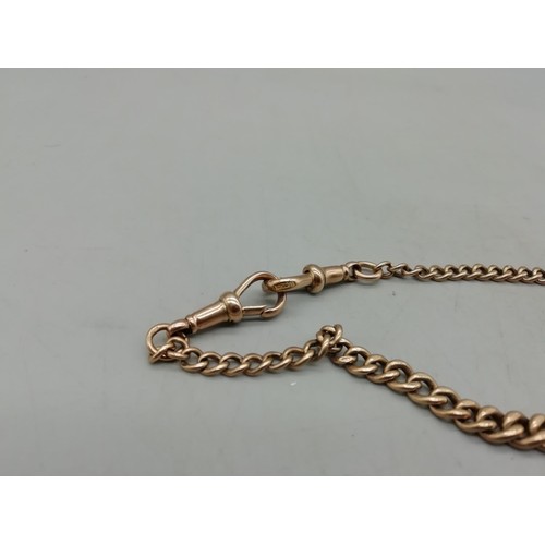 319 - 9ct 375 Double Albert T-Bar. 30gm
