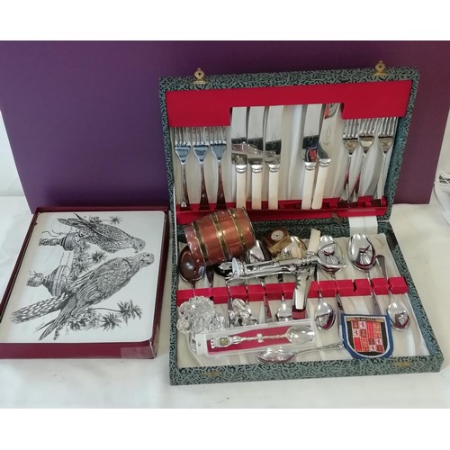 323 - Boxed Set of Cutlery, Place Mats, etc