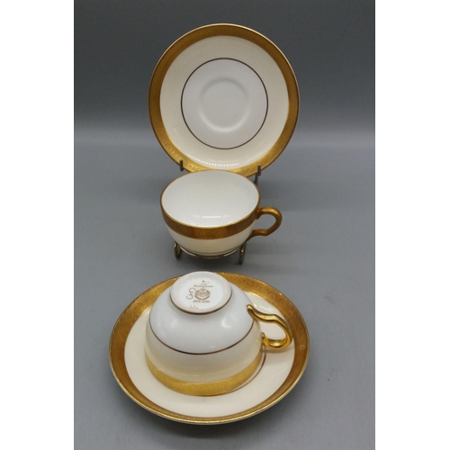 333 - Minton Cabinet Cups and Saucers in the 'Buckingham' Pattern (2)