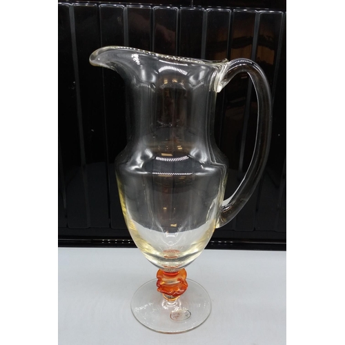 336 - M F Original 31cm Glass Jug. Made in Paris