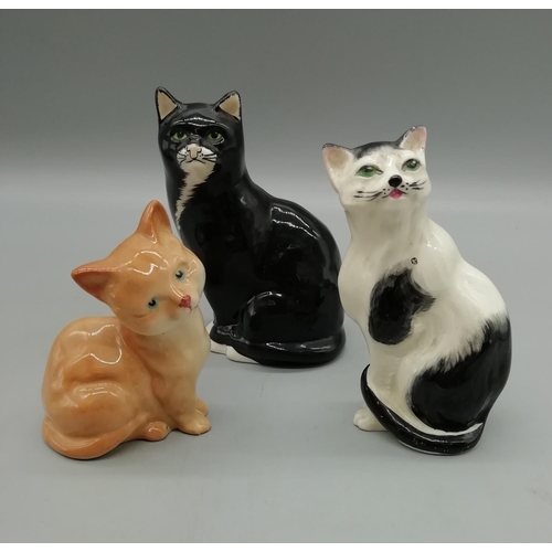 151A - 3 x Ceramic Cats - Royal Doulton, Just Cats and Slipcast