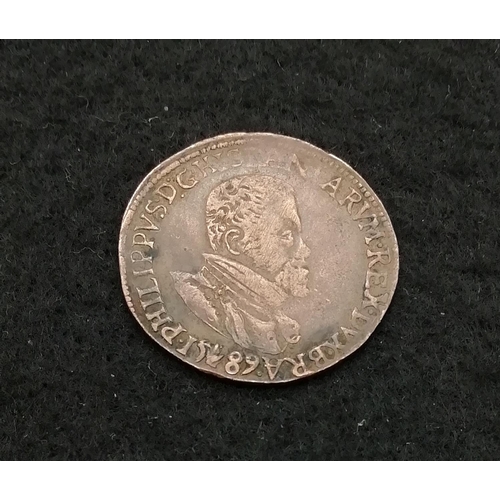 50A - A Spanish Netherlands King Philip II 1589. Reverse Shield.