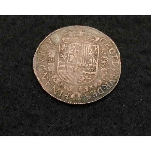 50A - A Spanish Netherlands King Philip II 1589. Reverse Shield.