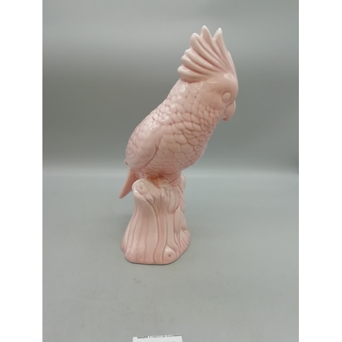 110A - Ceramic Pink Cockatoo. 24cm High