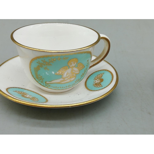 15 - Spode Miniature Cherub Cups and Saucers (2)