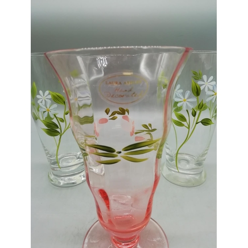 173 - Hand Painted 17cm Glasses (5)