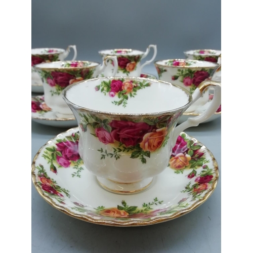 176 - Royal Albert Cups and Saucers (6) in the 'Old Country Roses' Pattern. 2nds Quality.