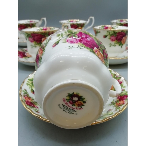 176 - Royal Albert Cups and Saucers (6) in the 'Old Country Roses' Pattern. 2nds Quality.