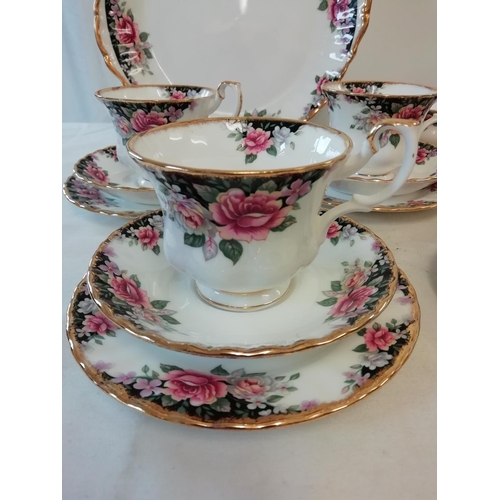 214 - Royal Albert 21 Piece Part Tea Set in the 'Concerto' Pattern. 2nds Quality.