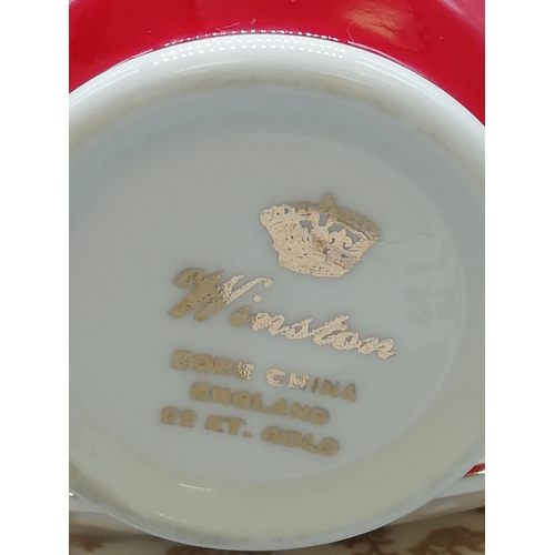 25 - Winston Bone China 20 Piece Part Teaset with 22kt Gold Decoration.